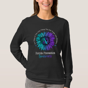 Suizidprävention Bewusstsein Sonnenblumen-Ribbon-U T-Shirt