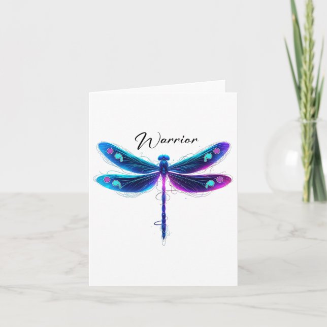 Suizidprävention Bewusstsein Warrior Dragonfly Sem Karte (Vorderseite)