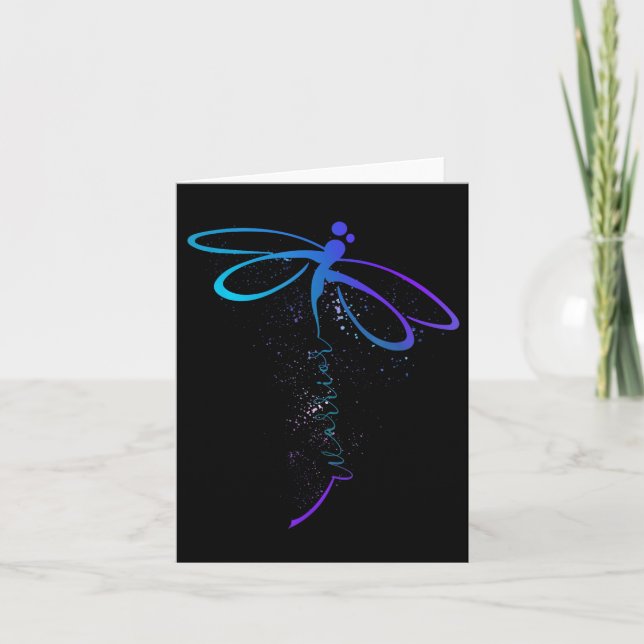 Suizidprävention Bewusstsein Warrior Dragonfly Sem Karte (Vorderseite)