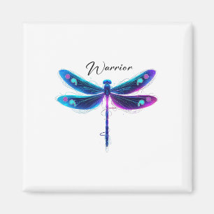 Suizidprävention Bewusstsein Warrior Dragonfly Sem Magnet