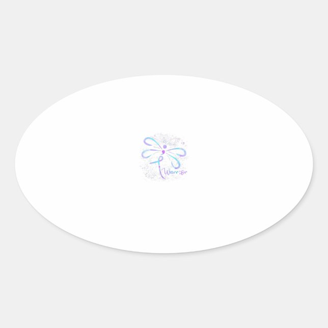 Suizidprävention - Bewusstseinsbildung Dragonfly Ovaler Aufkleber (Vorderseite)
