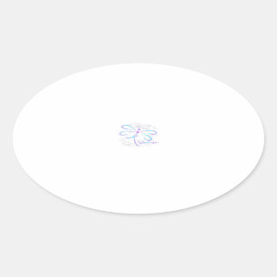 Suizidprävention - Bewusstseinsbildung Dragonfly Ovaler Aufkleber