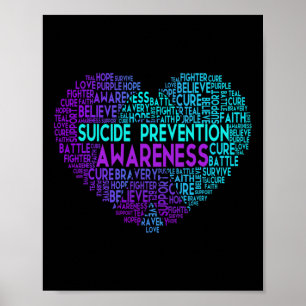 Suizidprävention Bewusstseinsbildung Kämpfer überl Poster