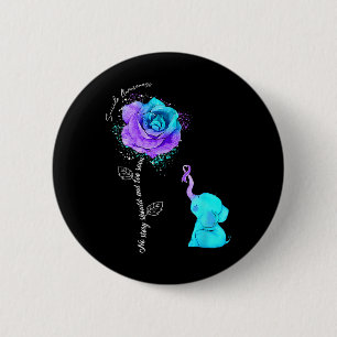 Suizidprävention Blume Elephant Ribbo Button