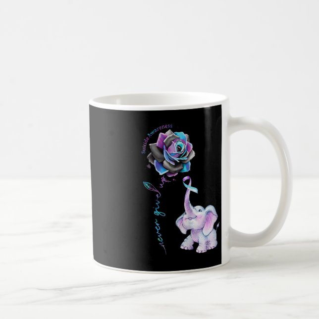 Suizidprävention Blume Elephant Ribbo Kaffeetasse (Rechts)