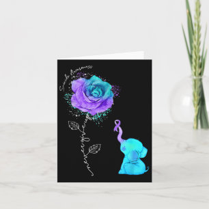 Suizidprävention Blume Elephant Ribbo Karte