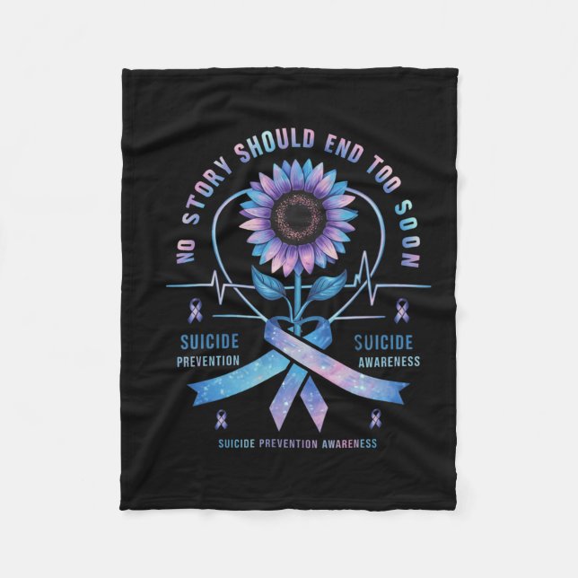 Suizidprävention Das Bewusstsein für keine Geschic Fleecedecke (Vorderseite)
