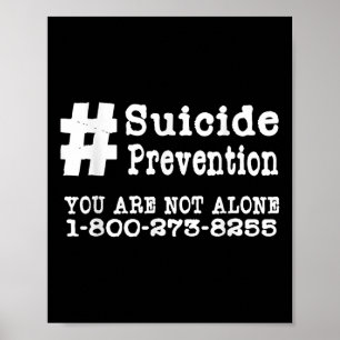 Suizidprävention Hashtag Tshirt _ Psychische Gesun Poster