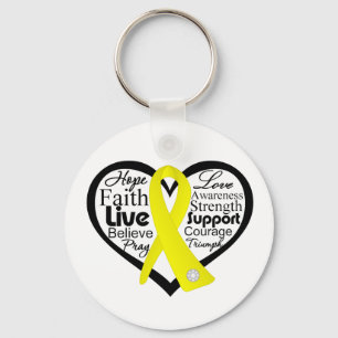 Suizidprävention Herz-Band-Collage Schlüsselanhänger