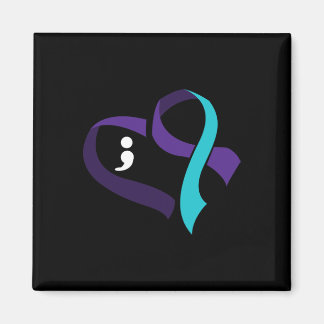 Suizidprävention Herz Semicolon Psychische Gesundh Magnet