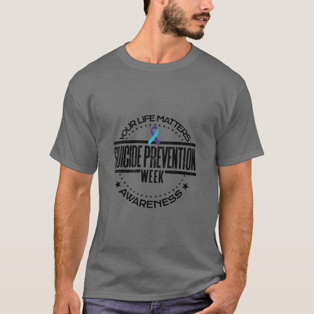 Suizidprävention Ihr Leben ist wichtig Bewusstsein T-Shirt (Vorderseite)
