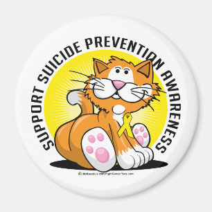 Suizidprävention Katze Magnet