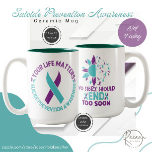 Suizidprävention Keramik Tasse