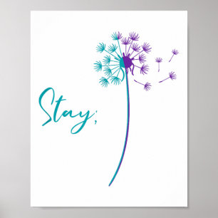 Suizidprävention Kronleuchter Aquamarin und Lila B Poster