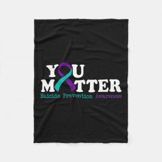 Suizidprävention Monat Aquamariner Lila Rib Fleecedecke