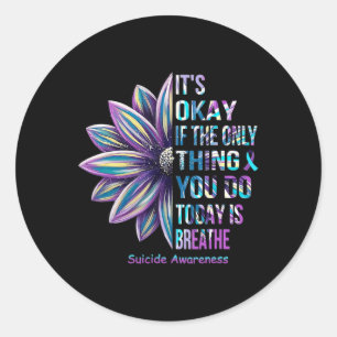 Suizidprävention Monat Familienunterstützung Runder Aufkleber