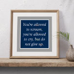 Suizidprävention Motivierend Poster<br><div class="desc">Produkte zur Überwindung von Selbstmordgedanken.</div>