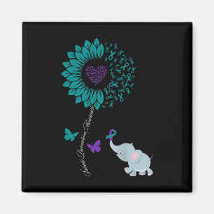 Suizidprävention Psychische Gesundheit Sonnenblume Magnet