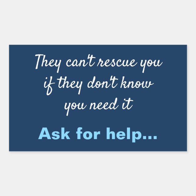 Suizidprävention Rechteckiger Aufkleber (Vorderseite)