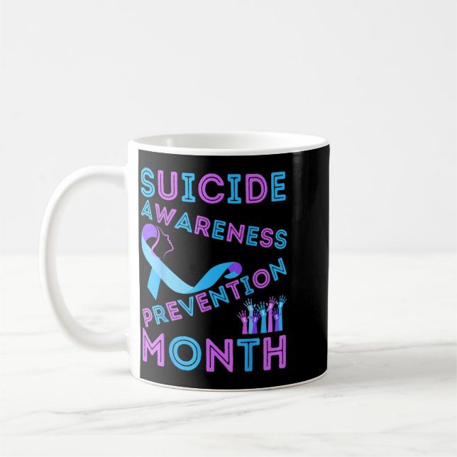 Suizidprävention Regenbogenherz Mutter Vater Kaffeetasse (Links)