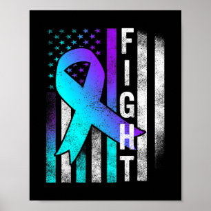 Suizidprävention - Sensibilisierung für die US-Fla Poster