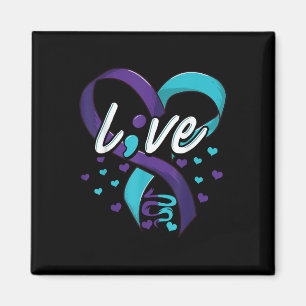 Suizidprävention Shirt Semicolon Suizid Awarene Magnet