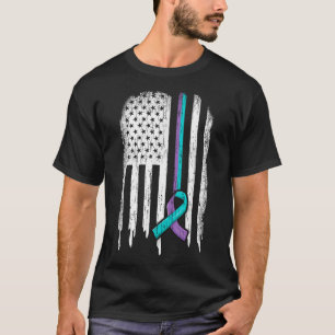 Suizidprävention Shirt Usa Flaggenstaat Ribbon Sui