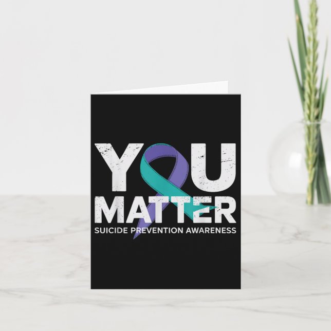 Suizidprävention Shirts Suizidbewusstsein T Shi Karte (Vorderseite)