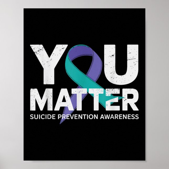 Suizidprävention Shirts Suizidbewusstsein T Shi Poster (Vorne)