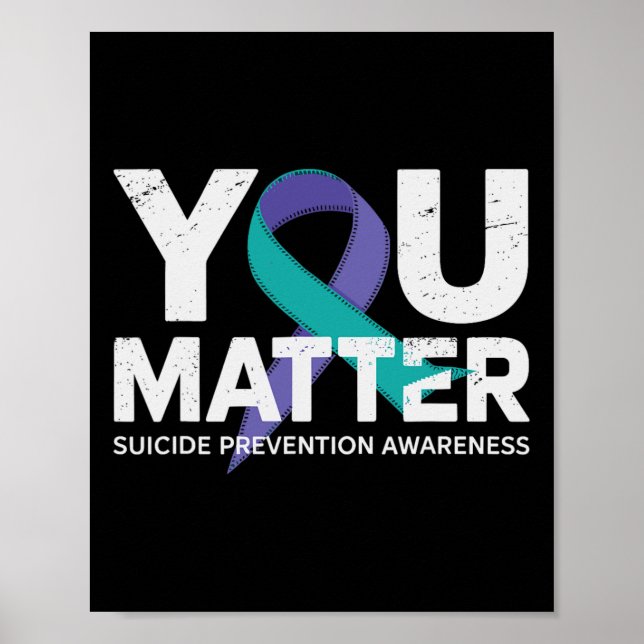 Suizidprävention Shirts Suizidbewusstsein T Shi Poster (Vorne)