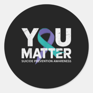 Suizidprävention Shirts Suizidbewusstsein T Shi Runder Aufkleber