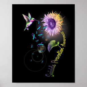 Suizidprävention Sonnenblumen Hummingbird Poster