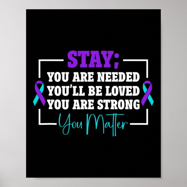 Suizidprävention Suizidbewusstsein 1 Poster (Vorne)