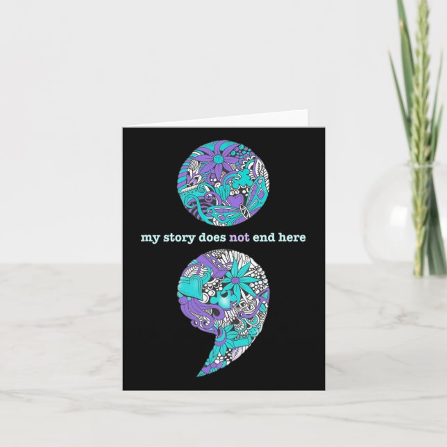 Suizidprävention und Depression Bewusstsein 1 Karte (Vorderseite)