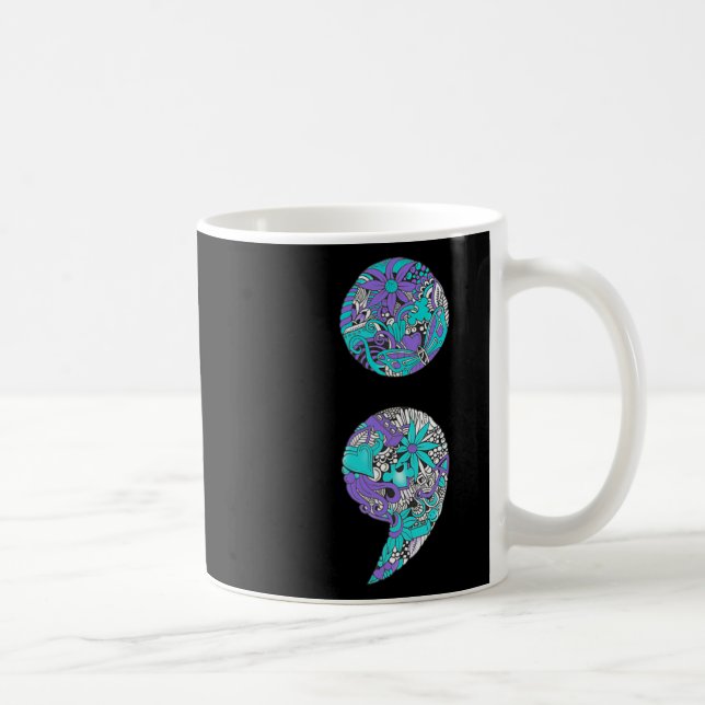 Suizidprävention und Depression Bewusstsein 3 Kaffeetasse (Rechts)