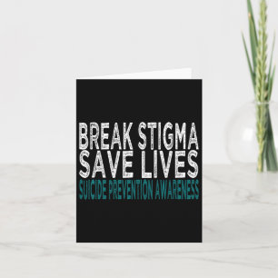 Suizidprävention Unterstützung Break Stigma Suizid Karte