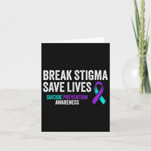 Suizidprävention Unterstützung Break Stigma Suizid Karte