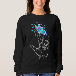 Suizidprävention Woche Butterfly Liebe H Sweatshirt