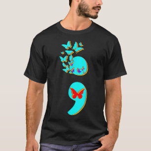 Suizidprävention - Zitat Semicolon, Semi T-Shirt