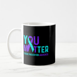 Suizidpräventions-Bewusstsein Teal Lila Band Kaffeetasse