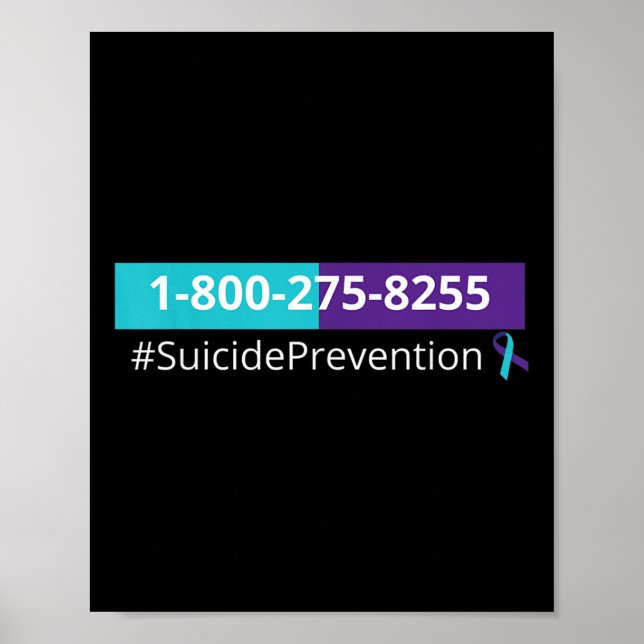 Suizidpräventionsbewusstsein 1-800-273-8255  poster (Vorne)
