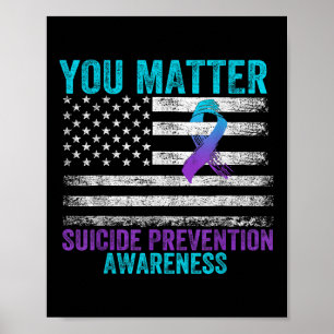 Suizidpräventionsbewusstsein Frauen Männer Band US Poster