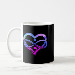 Suizidpräventionsbewusstsein Türkis Lila Für Männe Kaffeetasse