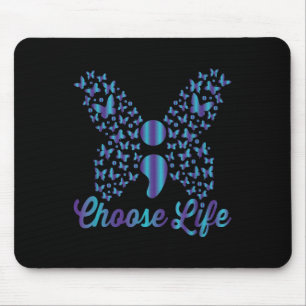 Suizidpräventionsbewusstsein Wähle Leben Semikolon Mousepad