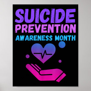 Suizidpräventionsmonat Männer Frauen Kinder Poster