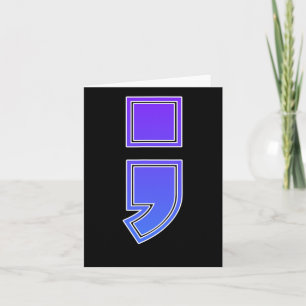 ; Suizidschmerzen Semicolon Suizidprävention Aware Karte