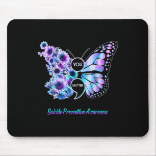 Suizidverhütung Semicolon Butterfly Mousepad