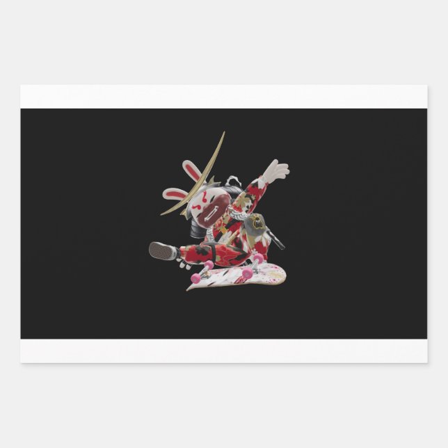Suji Samurai Skater v3 NFT Artisans SamurAI Geschenkpapier Set (Vorderseite)