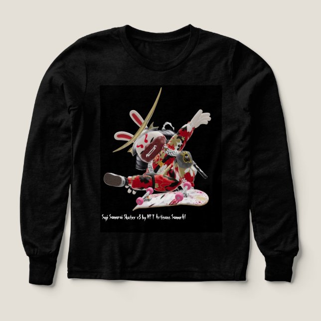 Suji Samurai Skater v3 Tri-Blend-Shirt (Design Vorderseite)