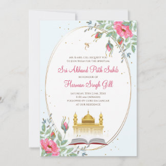 Sukhmani path invitation Akhand Path invite  Einladung